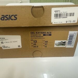 Asics Gel-Kayano Ace Golf Shoes in White and Neon Yellow